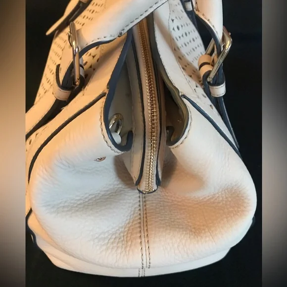SALE❣️ Kate Spade Cream Laser Cut Leather Satchel - Picture 5 of 9